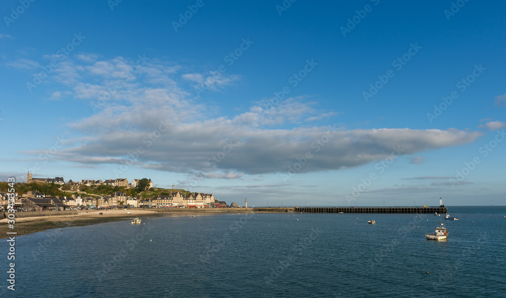 France, Brittany, view from the coast on the city of Cancale 