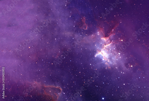 Deep space, nebula with cosmic glow. Elements of this image were furnished by NASA.