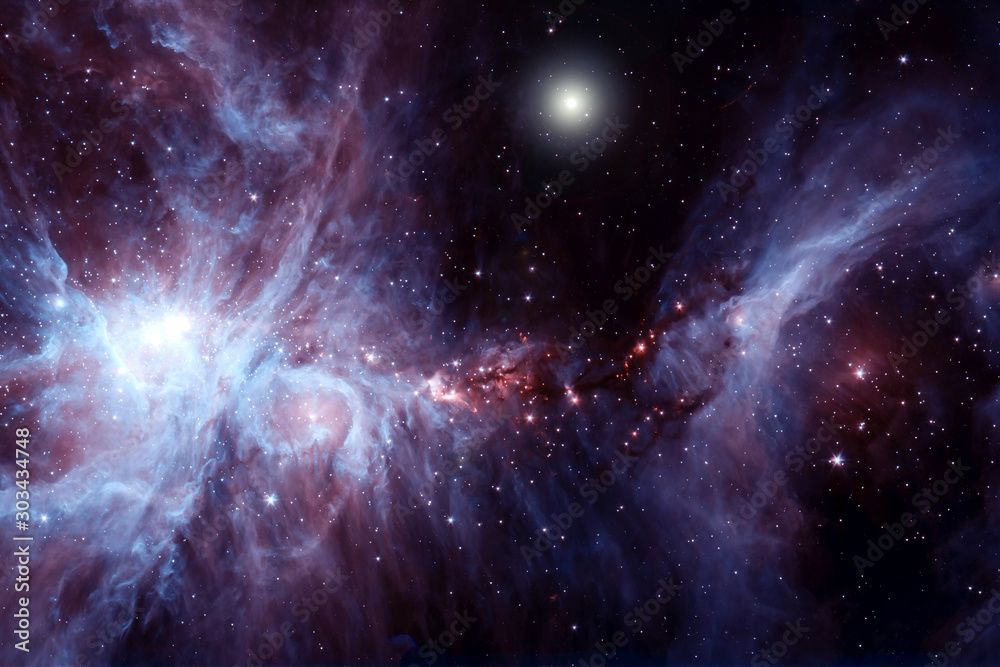 Deep space, a beautiful galaxy. Background. Elements of this image were furnished by NASA. - obrazy, fototapety, plakaty 