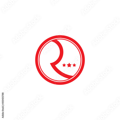 Free Download letter r star circle geometric logo vector - GFXLoad