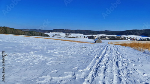 Fototapeta Naklejka Na Ścianę i Meble -  Winter, landscape,snow, bavarian landscape,