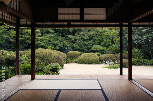Beautiful open pavilion of Shisen-do temple in Kyoto