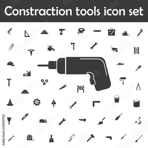 Drill icon. Constraction tools icons universal set for web and mobile