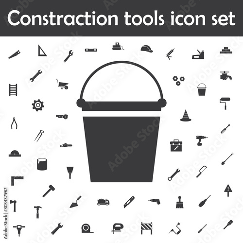 Bucket icon. Constraction tools icons universal set for web and mobile