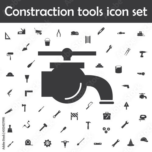 Water tap icon. Constraction tools icons universal set for web and mobile