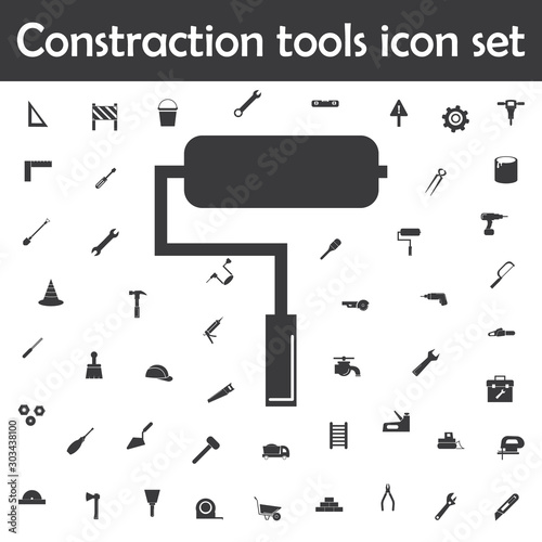 Roller icon. Constraction tools icons universal set for web and mobile