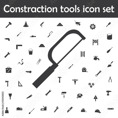 Hacksaw icon. Constraction tools icons universal set for web and mobile