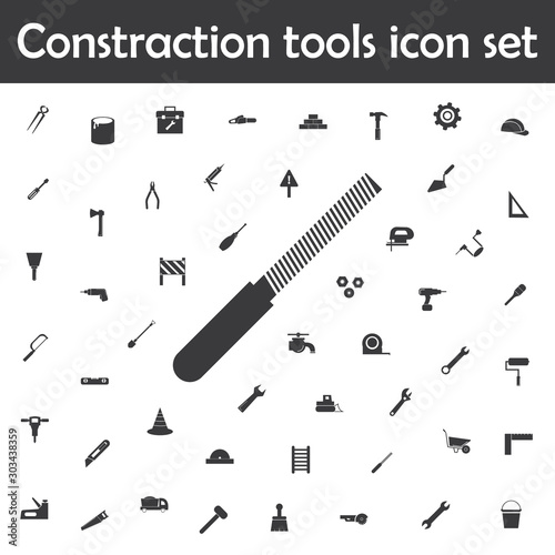 Rasp work tool icon. Constraction tools icons universal set for web and mobile