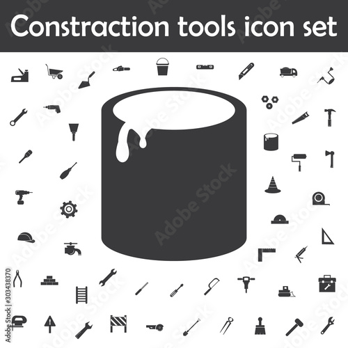 Bank for paint icon. Constraction tools icons universal set for web and mobile