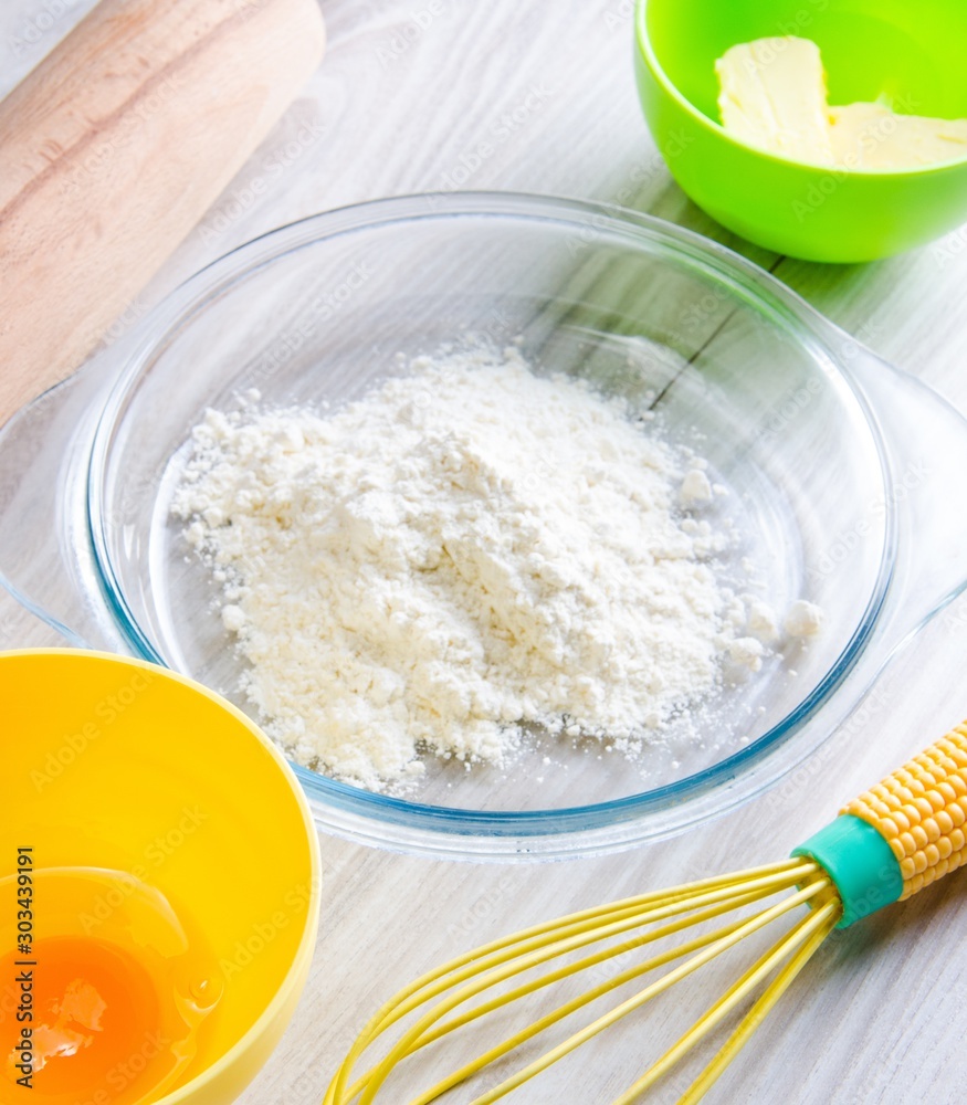 Ingredients ready for baking cookies Ingredients ready for baking cookies
