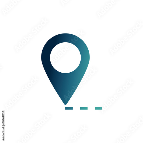 pointer map asphalt road gradient icon