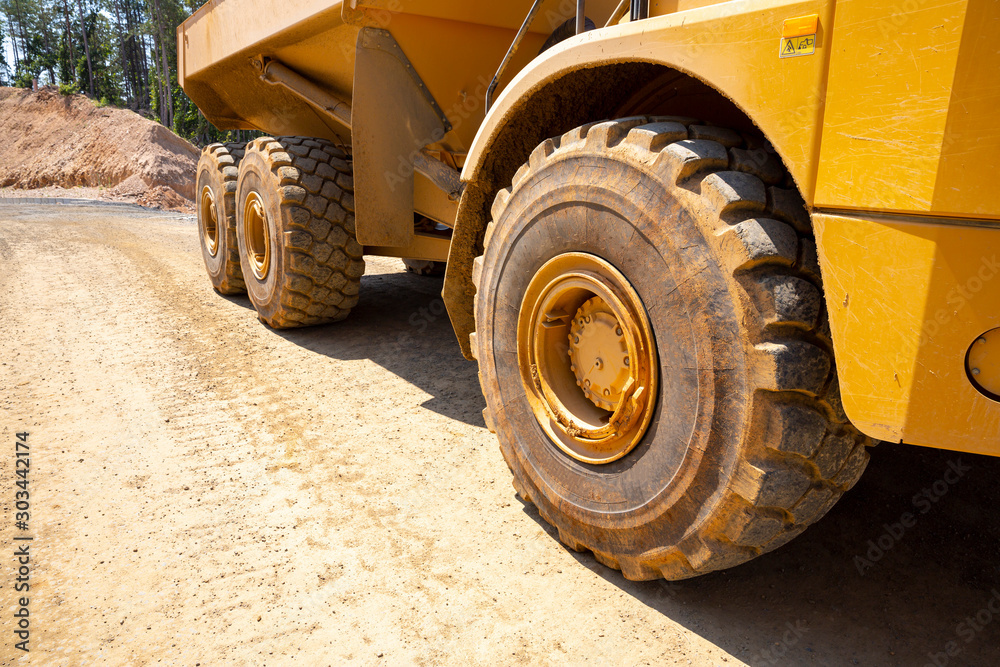 Gold mine quarry dump trucks tires