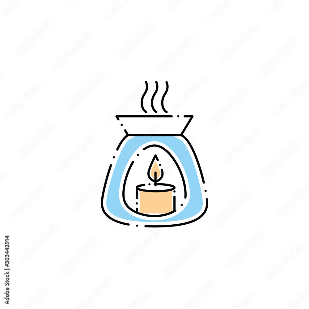 spa aromatic candle fill style icon spa aromatic candle fill style icon