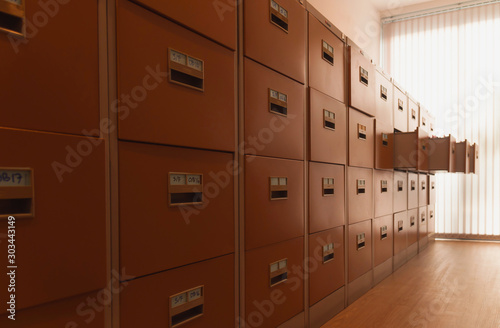 filing cabinet with folders