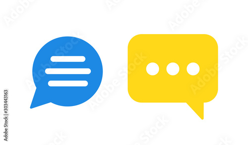 Message colorful vector icon isolated. Flat message for web background design. Social media concept. Isolated vector illustration.