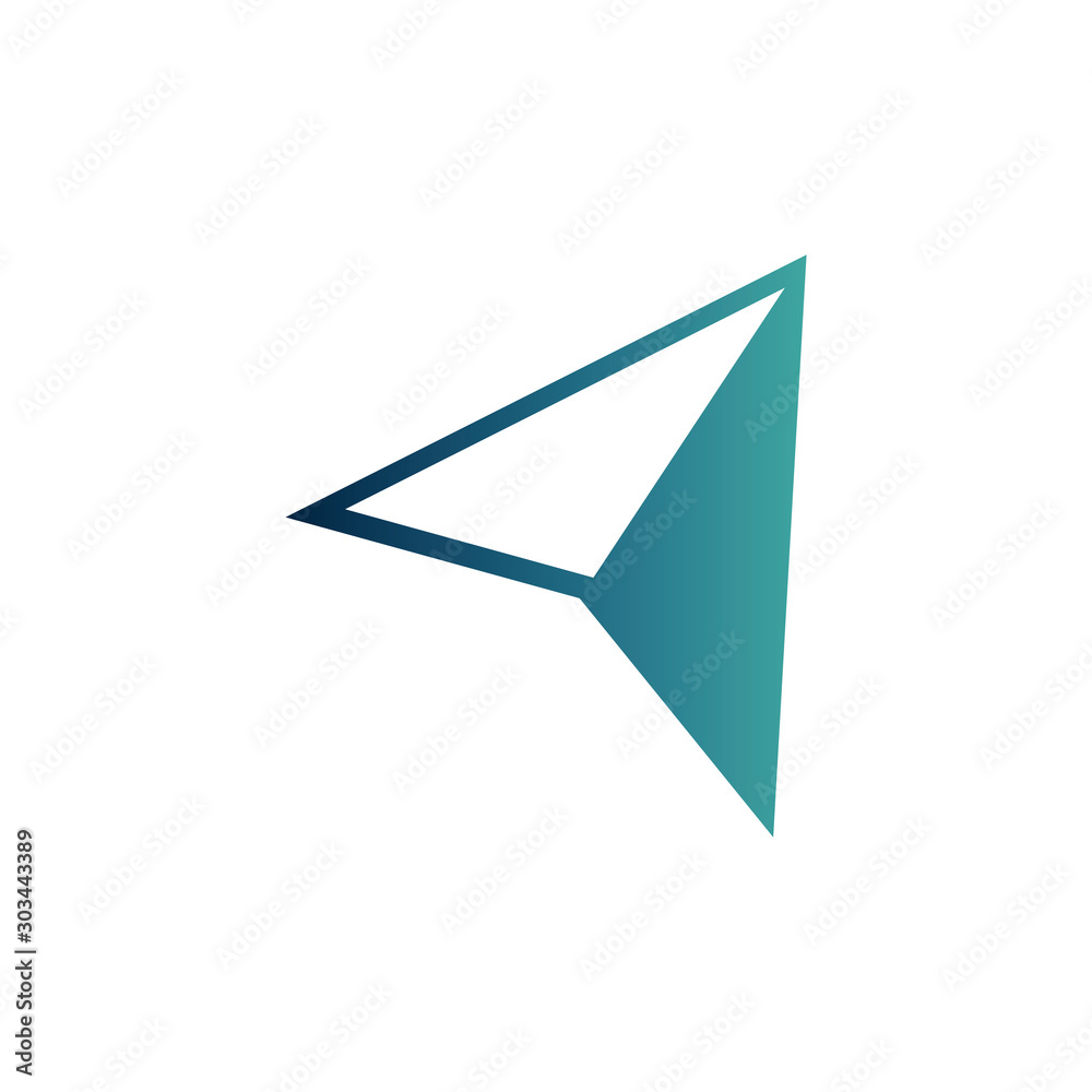 navigation cursor road gradient icon navigation cursor road gradient icon
