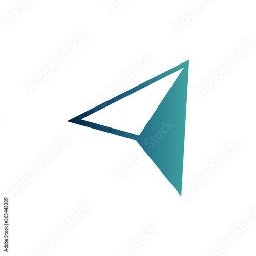navigation cursor road gradient icon