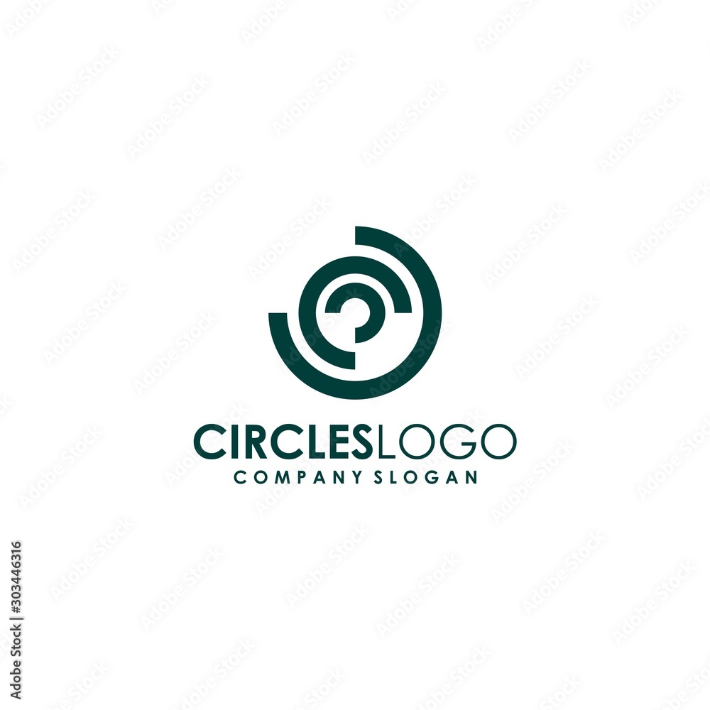 Circles Logo design simple modern 