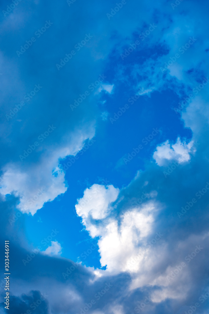 Evening sky with black clouds. Evening sky with white clouds. Evening sky with black clouds. Evening sky with white clouds.