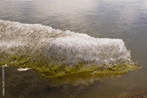 Arctic Ocean ice flows and ice crystals photo