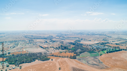 Aerial view of dry Australian Landscape in Summer