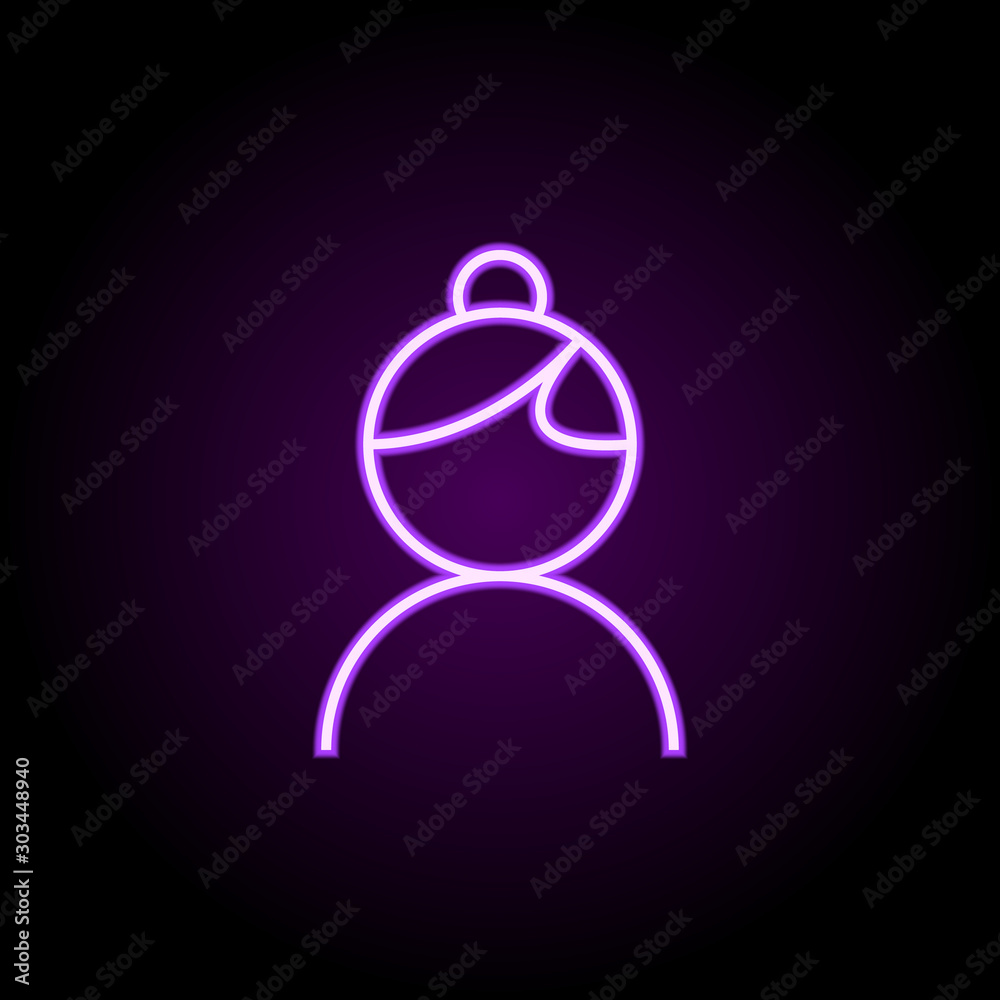 Teacher neon icon. Simple thin line, outline vector of school icons for ui and ux, website or mobile application Teacher neon icon. Simple thin line, outline vector of school icons for ui and ux, website or mobile application