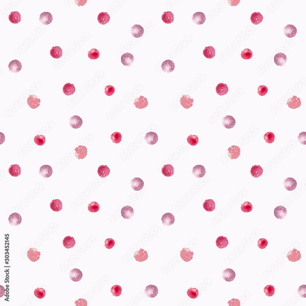 seamless pattern of pink watercolor dots seamless pattern of pink watercolor dots