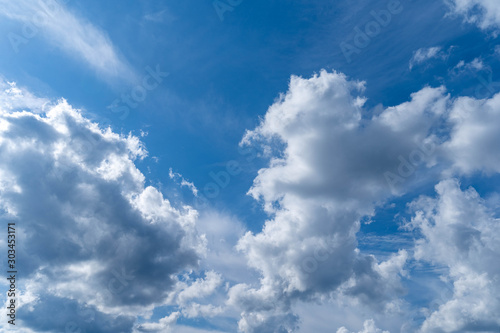 Blue sky and clouds in JAPAN.