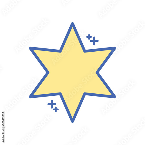 star six pointed fill style icon