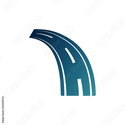 curves asphalt road gradient icon