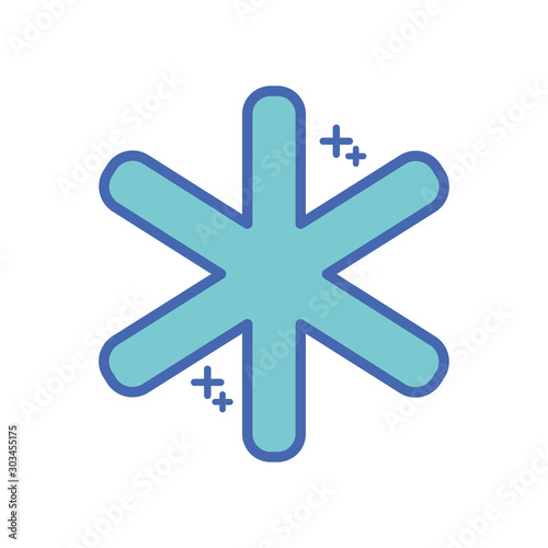 star six pointed fill style icon