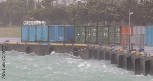 Strong Wind Waves Lash Port In Hurricane - Chanhom photo