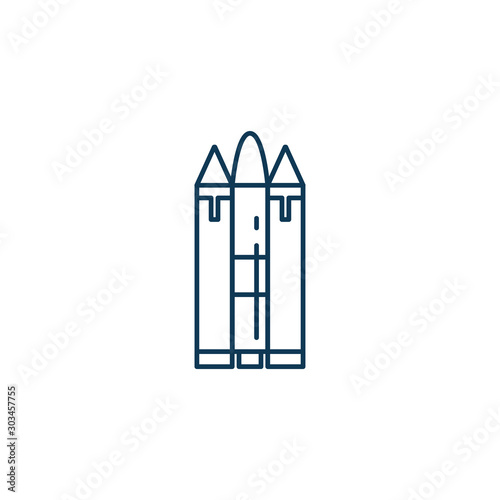 space shuttle line style icon