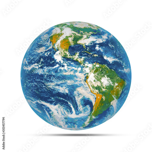 Fototapeta Naklejka Na Ścianę i Meble -  Earth globe isolated on background. Elements of this image furnished by NASA.
