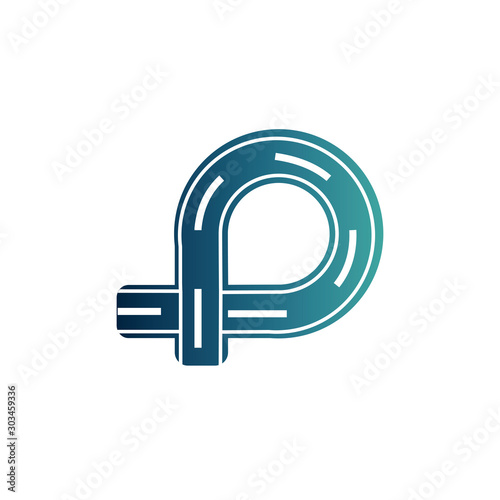 return traffic asphalt road gradient icon