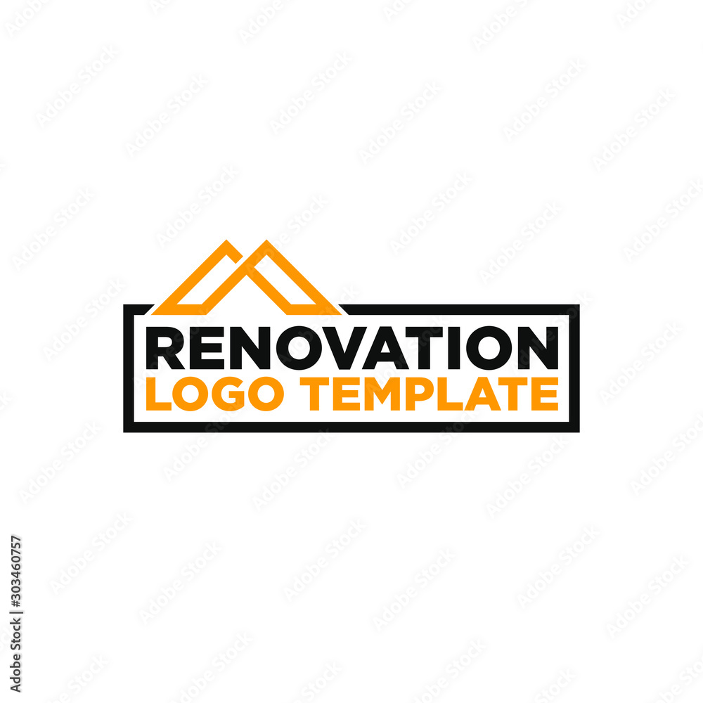 Renovation logo design template