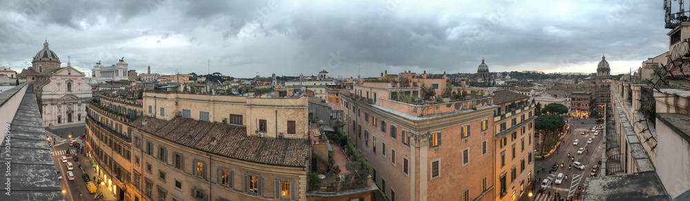 Panorama view overlooking Corso Vittorio Emanuele II Panorama view overlooking Corso Vittorio Emanuele II