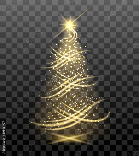 Lighting bright christmas tree