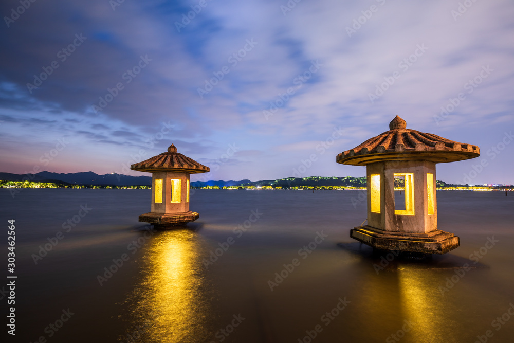 West Lake Night Scene, Hangzhou, China