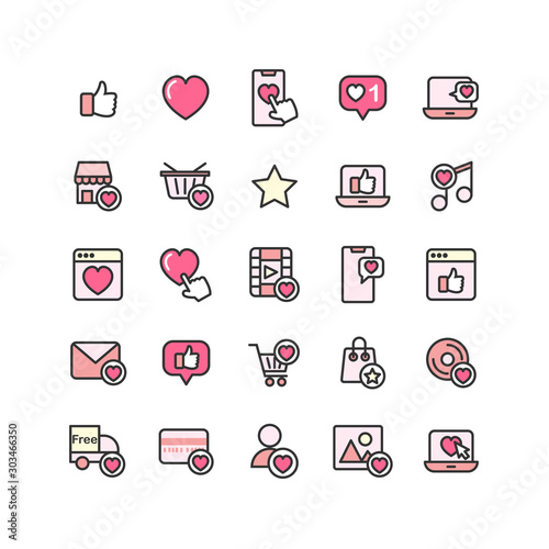 Social Network Like filled ...
