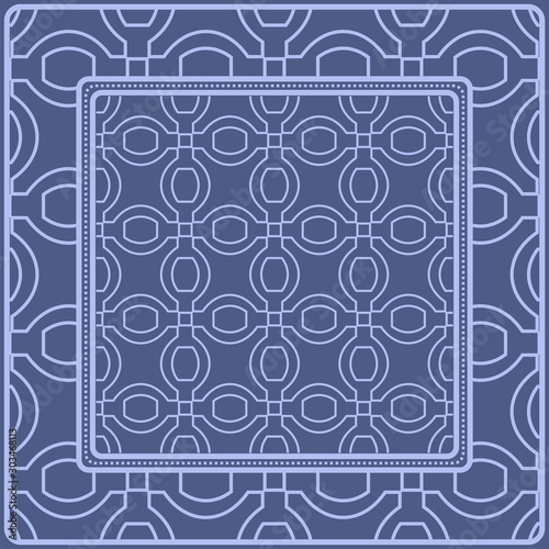 Decorative pattern for fashion print. Sample tablecloth or bandanna design. Vector illustration