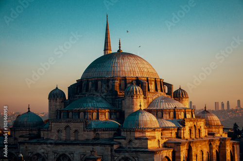 blue mosque in Istanbul Fototapet