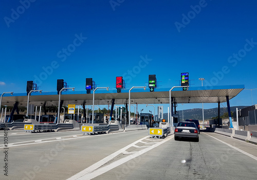 toll station highway ionia greece photo