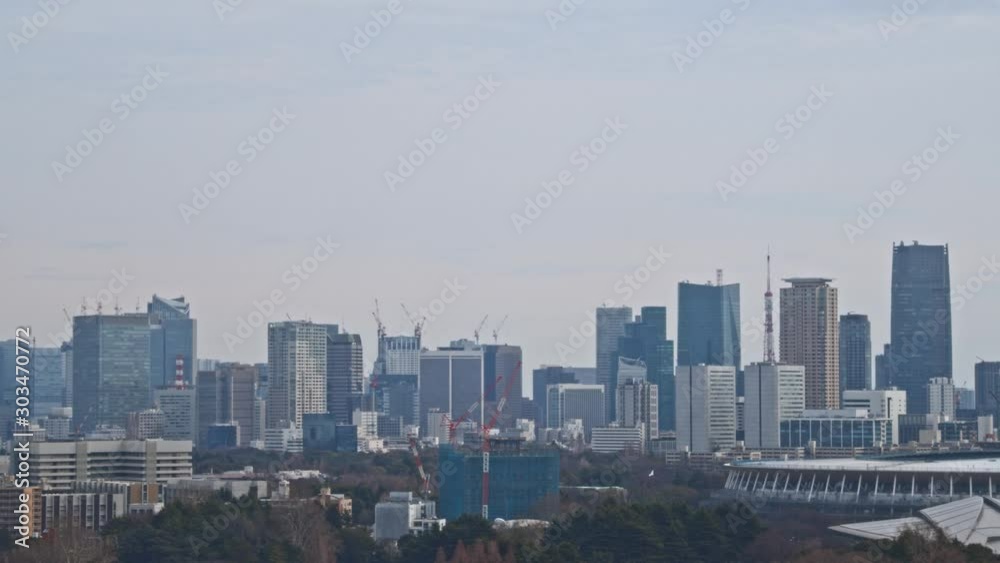 View of Tokyo Financial District with the Tokyo Olympic Stadium View of Tokyo Financial District with the Tokyo Olympic Stadium
