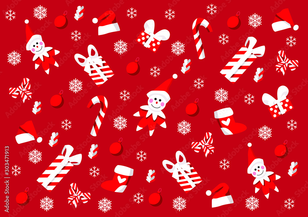 chrismas design on red background.merry christmas and happy new year concept Illustration vector chrismas design on red background.merry christmas and happy new year concept Illustration vector