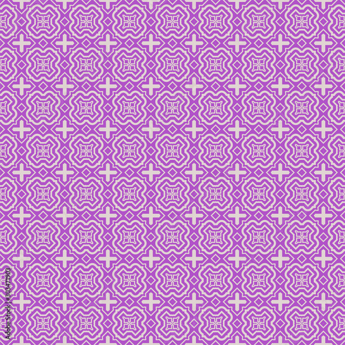 Seamless geometric pattern. Vector illustration. Purple white color © Bonya Sharp Claw