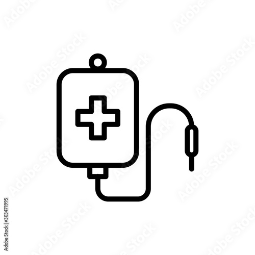 Blood Bag Icon Vector