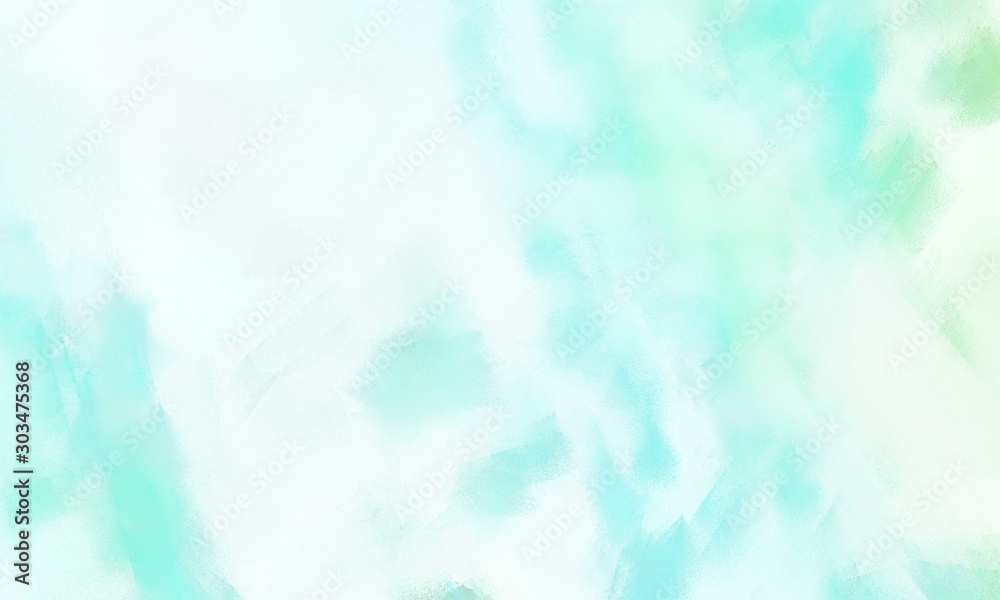 abstract brushed background with alice blue, pale turquoise and tea green color and space for text