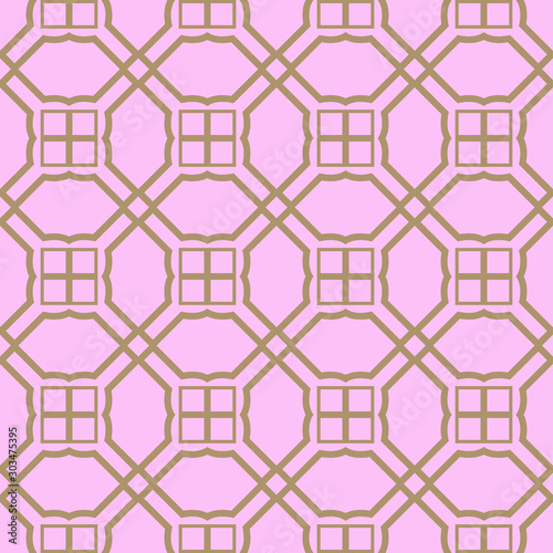 Seamless geometric pattern with modern decorative ornament. Vector illustration