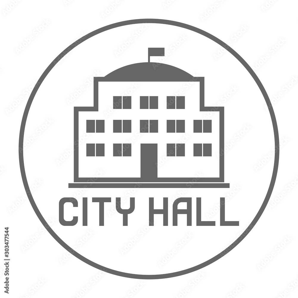 Town hall icon. Vector illustration.